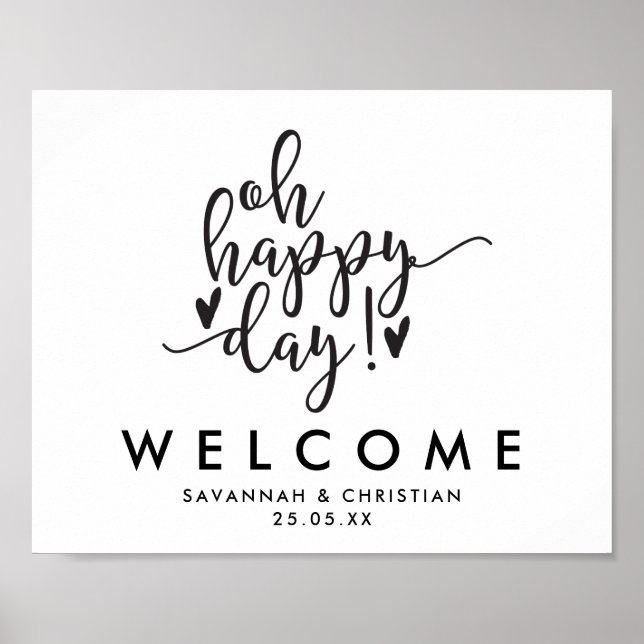 Póster Poster de bienvenida de Boda de guiones de Oh Happ (Frente)