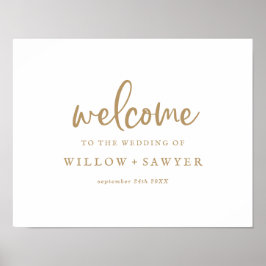 Póster Poster de bienvenida de Boda de guiones de oro rus