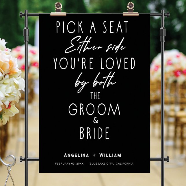 Póster Poster de bienvenida de Boda moderno con escritura (Subido por el creador)