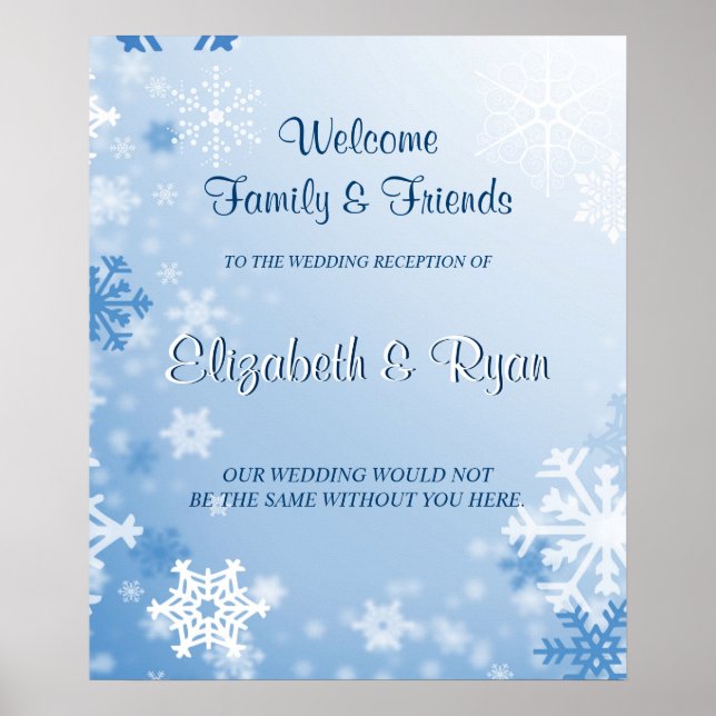 Póster Poster de bienvenida de boda personalizada de Boda (Frente)