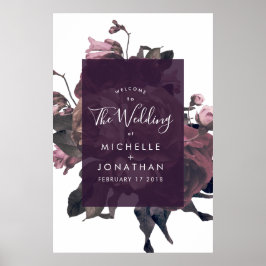 Póster Poster de bienvenida de Boda Purple Fantasy
