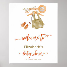 Póster Poster de bienvenida de Boho Baby Shower