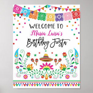 Póster Poster De Bienvenida De Cactus De Fiesta De México