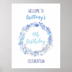 Póster Poster de bienvenida de cumpleaños congelado