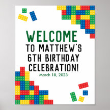 Poster de bienvenida de fiesta de cumpleaños de lo
