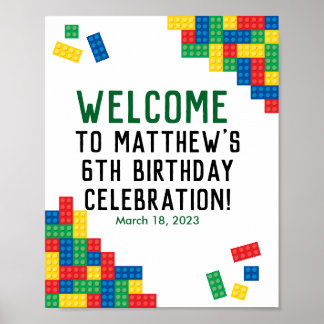 Póster Poster de bienvenida de fiesta de cumpleaños de lo