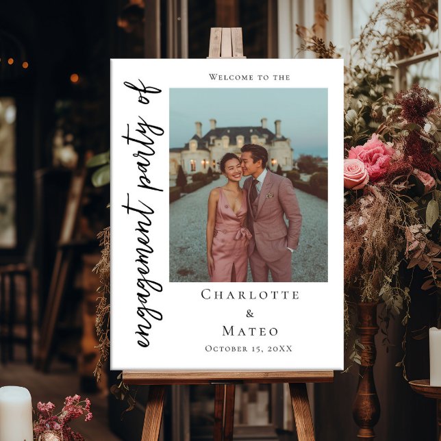 Póster Poster de bienvenida de fotos modernas del partido (Subido por el creador)