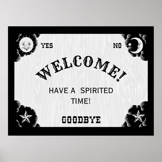 Póster Poster de bienvenida de Halloween de Spirit Board (Frente)