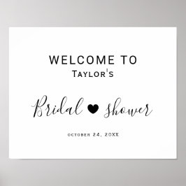 Póster Poster de bienvenida de Hearts Bridal Shower