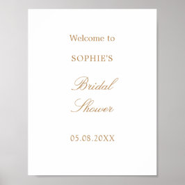 Póster Poster De Bienvenida De La Ducha Bridal De Guión B