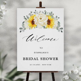 Póster Poster De Bienvenida De La Ducha Bridal Del Sunflo