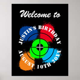 Póster Poster de bienvenida de la fiesta de cumpleaños