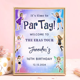 Póster Poster de bienvenida de la fiesta de cumpleaños de