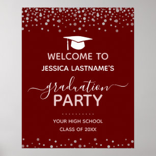 Póster Poster de bienvenida de la fiesta de graduación de