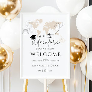 Póster Poster de bienvenida de la fiesta de graduación de