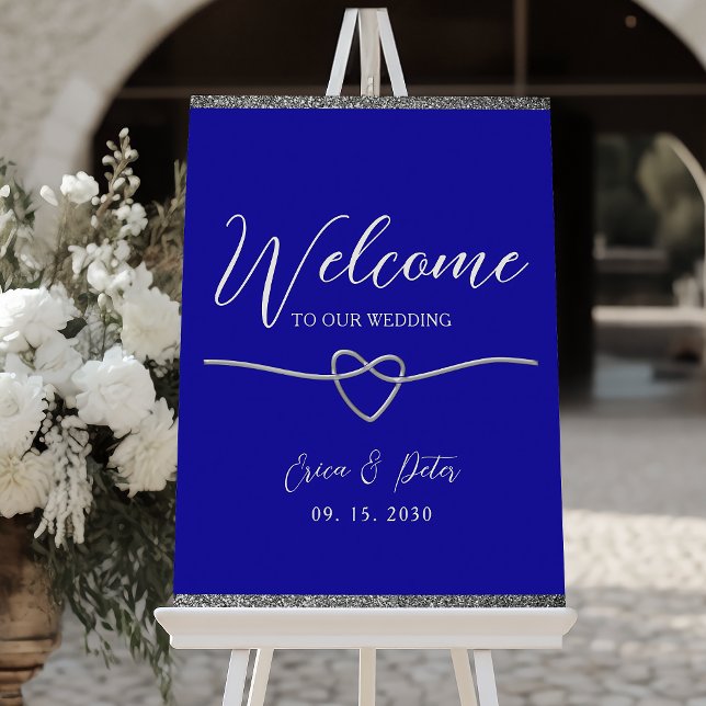 Póster Poster de bienvenida de Royal Blue Boda (Subido por el creador)