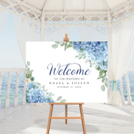 Póster Poster de bienvenida de SINI Blue Hydrangea
