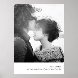 Póster Poster de bienvenida de tema fotográfico simple