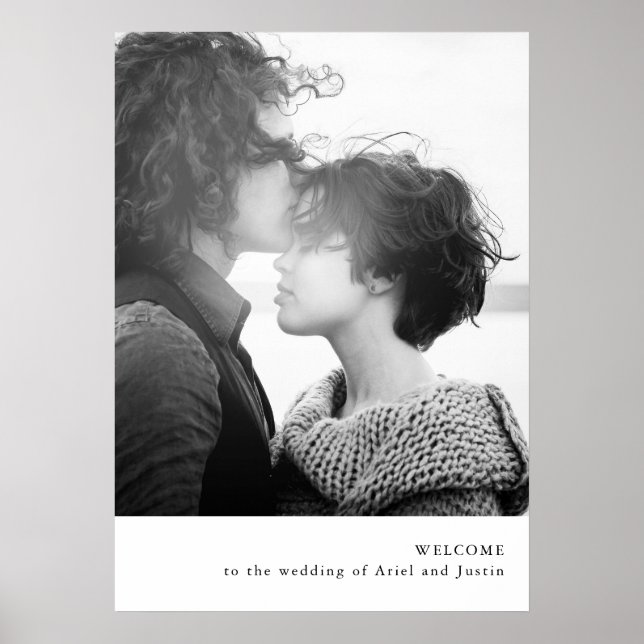 Póster Poster de bienvenida de tema fotográfico simple (Frente)