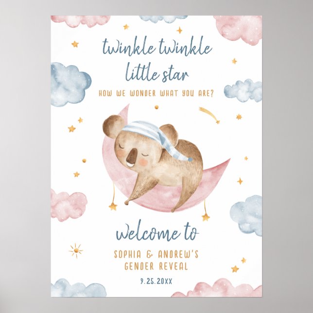 Póster Poster de bienvenida de Twinkle Little Star Gender (Frente)