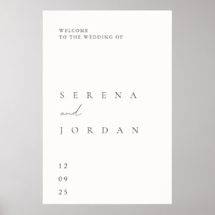 Póster Poster de bienvenida elegante y Minimalista simple