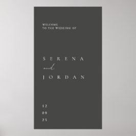 Póster Poster de bienvenida elegante y Minimalista simple