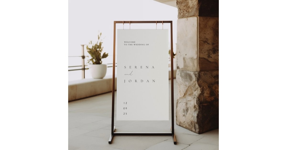 Póster Poster de bienvenida elegante y Minimalista simple | Zazzle.es