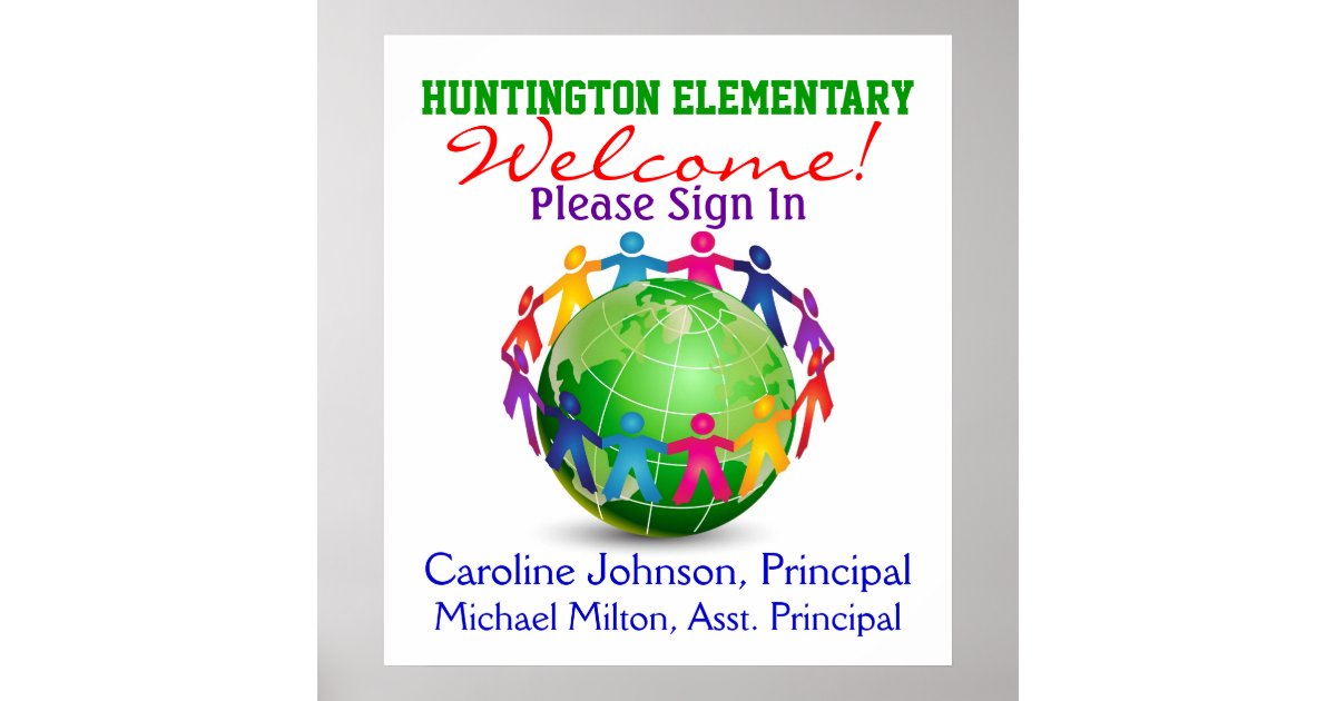 Póster Poster de bienvenida escolar | Zazzle.es