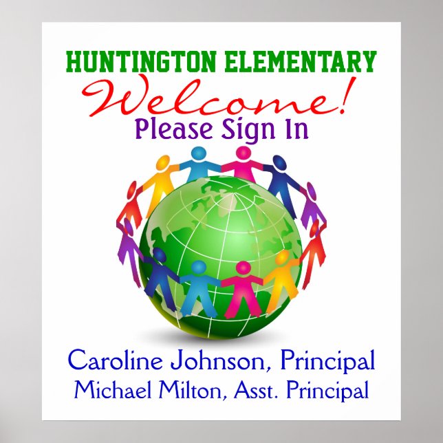 Póster Poster de bienvenida escolar (Frente)