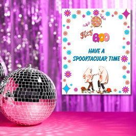 Póster Poster de bienvenida Fiesta Spooky Groovy de Hallo