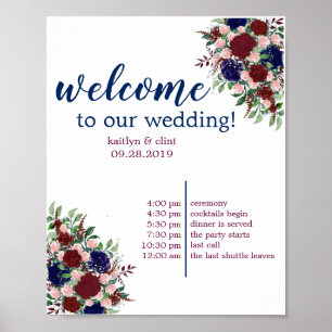 Póster Poster De Bienvenida Floral