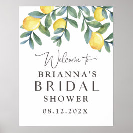 Póster Poster de bienvenida Lemon Bridal Shower