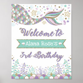 Póster Poster de Bienvenida Sirenita Tercer Fiesta de Pis