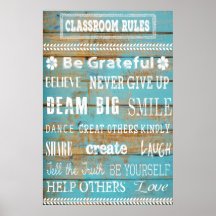 Poster de bienvenida y Poster de reglas de clase