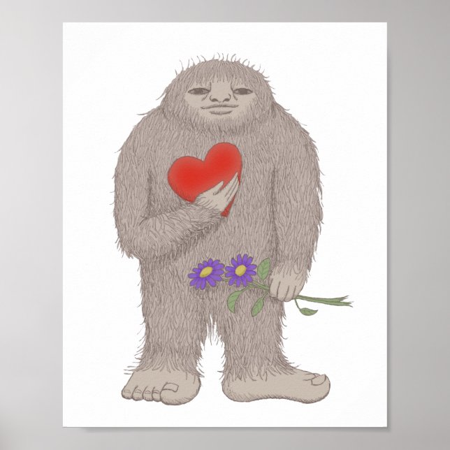 Póster Poster de Bigfoot Sasquatch y Love Weird (Frente)