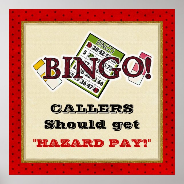 Póster Poster de Bingo de Pago por Riesgo (Frente)
