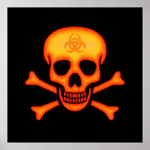 Póster Poster de Biohazard Skull & Crossbone