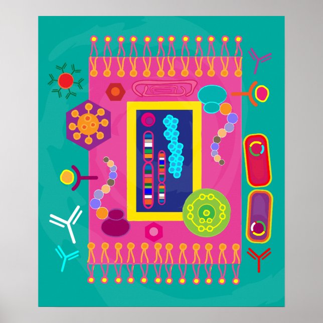 Póster Poster de biología celular (Frente)