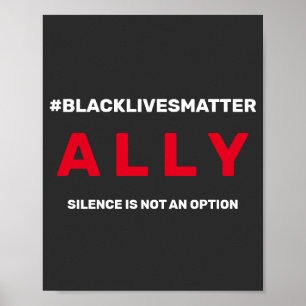 Póster Poster de Black Live Matter Ally