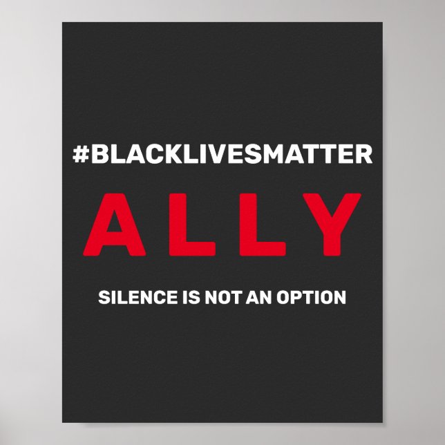 Póster Poster de Black Live Matter Ally (Frente)