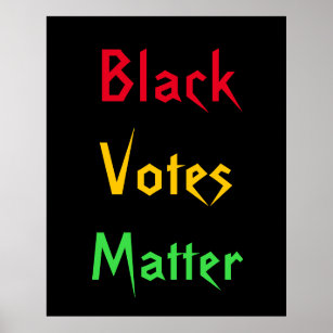 Póster Poster de Black Votes Materia