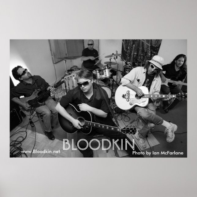 Póster Poster de Bloodkin blanco y negro (Frente)