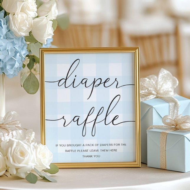 Póster Poster de Blue Gingham Diaper Raffle (Subido por el creador)