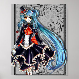 Póster Poster de Blue Hair Lolita
