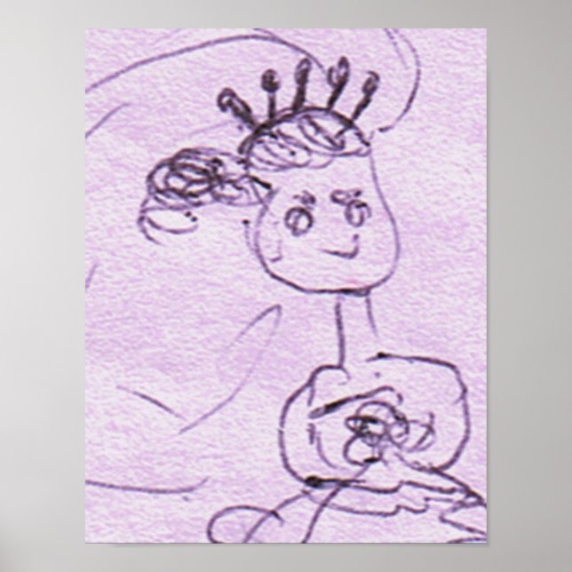 Póster Poster de boceto de novia (Frente)