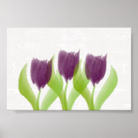 Poster de Boda de enfermería de tulipanes morados