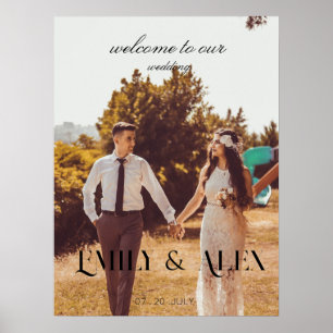 Póster Poster de Bodas de fotografía personalizado simple