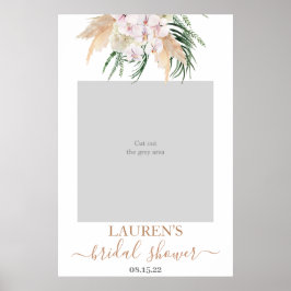 Póster Poster de Boho Pampas Grass Bridal Shower