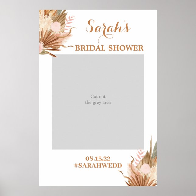 Póster Poster de Boho Terracotta Bridal Shower (Frente)