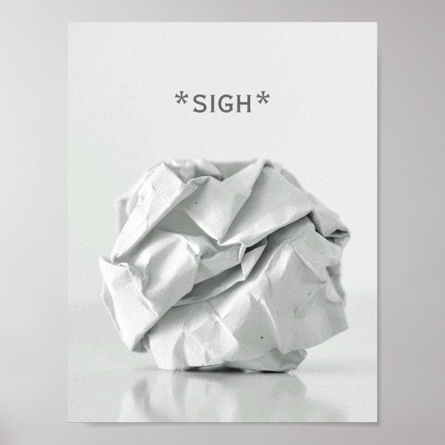 Póster Poster de bolas de papel en bruto (Frente)